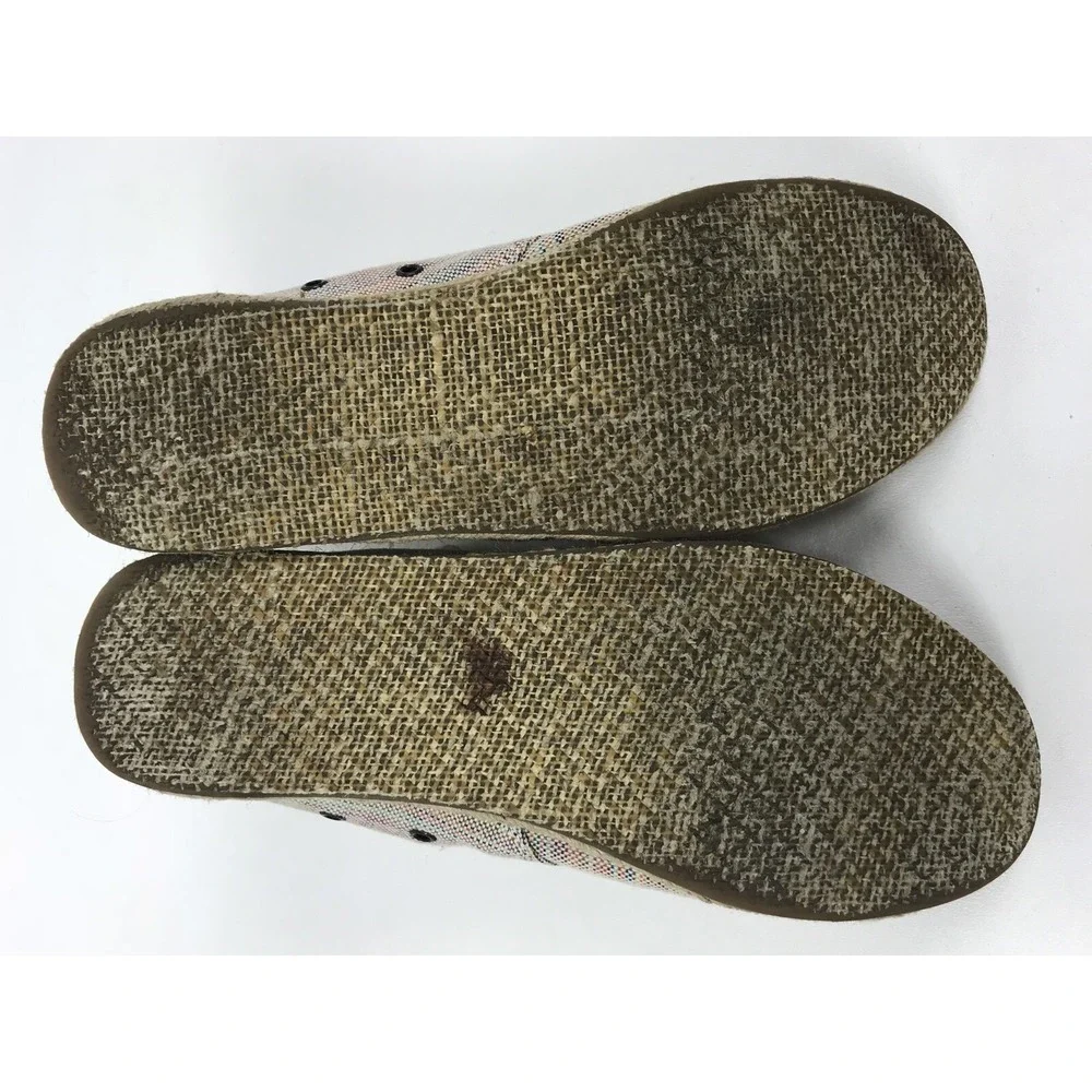 Toms Booties Canvas Hightops Womens Sz 9.5 Espadrille Shoes Multicolor